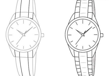 Часы раскраска