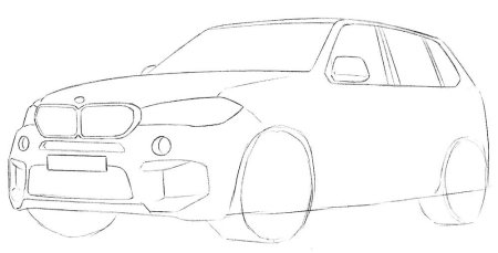 BMW x5 рисунок