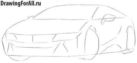 БМВ ай 8 нарисовать поэтапно