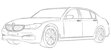 Рисунок машины БМВ м5 е60