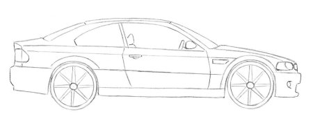 Как нарисовать БМВ сбоку