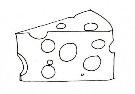 Сыр рисунок для детей раскраска