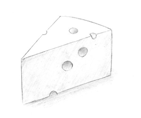 Кусок сыра рисунок