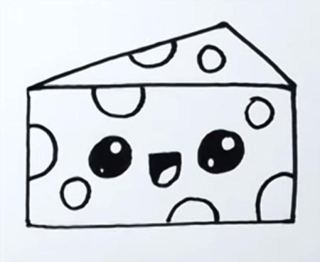 Рисунки для срисовки сыр