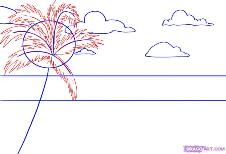 Нарисовать лето поэтапно