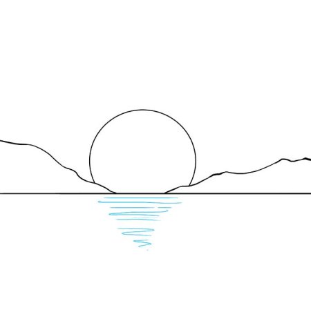 Закат карандашом легкий