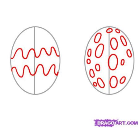 Поэтапное рисование яйца