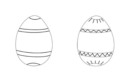 Поэтапное рисование пасхального яйца