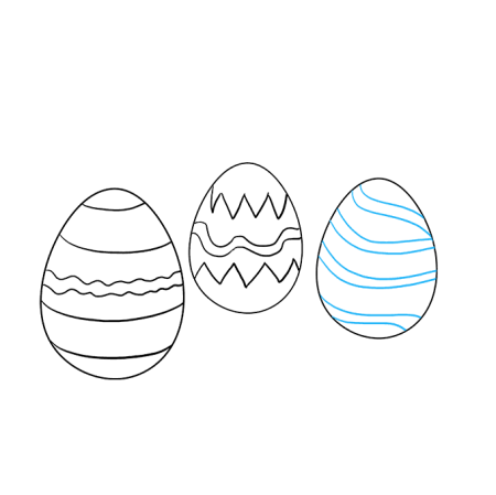 Поэтапное рисование пасхального яйца