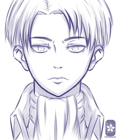 Леви Аккерман для срисовки