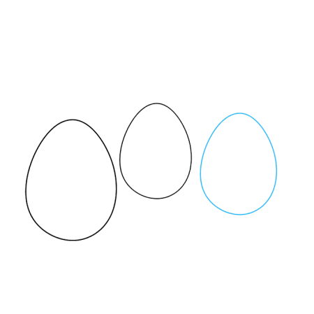 Поэтапное рисование яйца