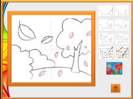 Поэтапное рисование осени