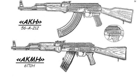 АК 47 вид сбоку чертеж
