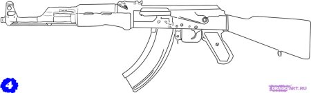 АК 47 для срисовки
