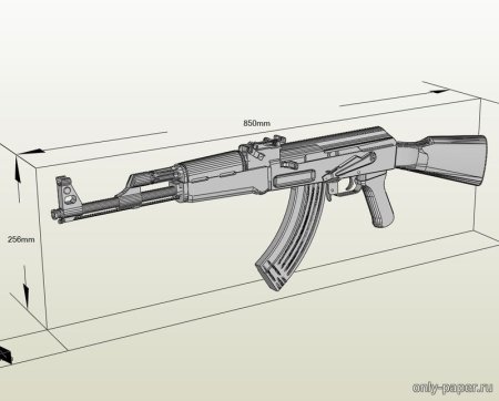 АК 47 сбоку чертёж
