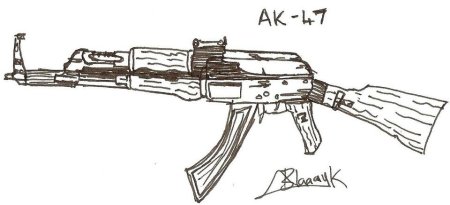 Как нарисовать АК 47 из КС го