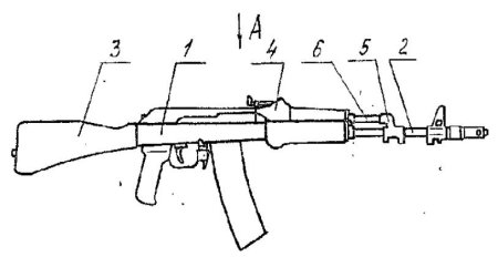 Автомат Калашникова АК-47 чертеж