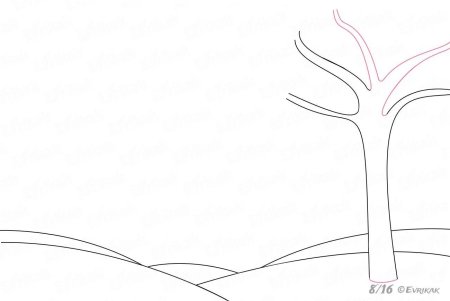 Поэтапное рисование карандашом осеннего пейзажа