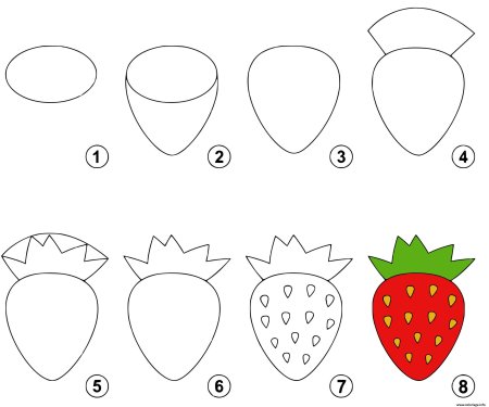 Рисуем овощи и фрукты с детьми 5-6 лет