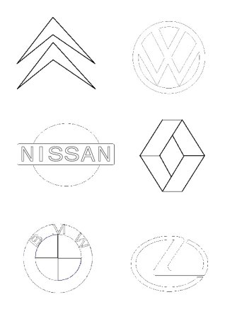 Раскраски значки машин