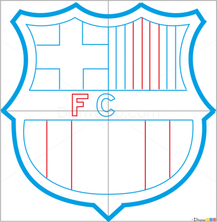 Нарисовать логотип Барселоны