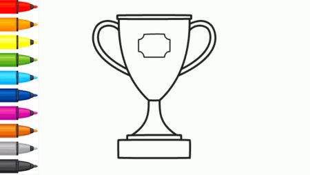 Кубок спортивный трафарет