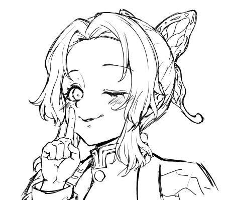 Раскраска клинок рассекающий демонов Шинобу