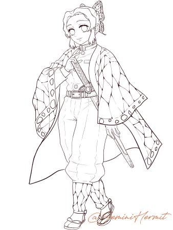 Шинобу Кочо скетч