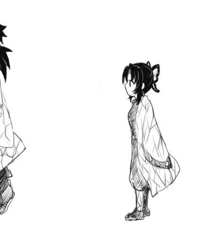 Шинобу Кочо черно белый