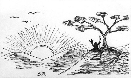 Степь рисунок карандашом