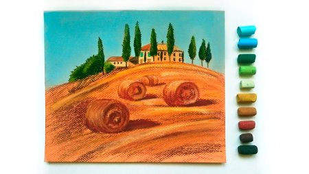 Масляная пастель уроки для начинающих