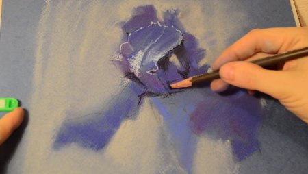 Смачивание сухой пастели