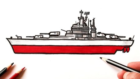 Военный корабль рисунок