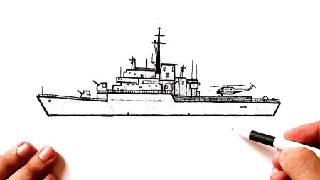 Как нарисовать военный корабль