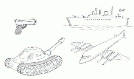 Как рисовать военный корабль для детей