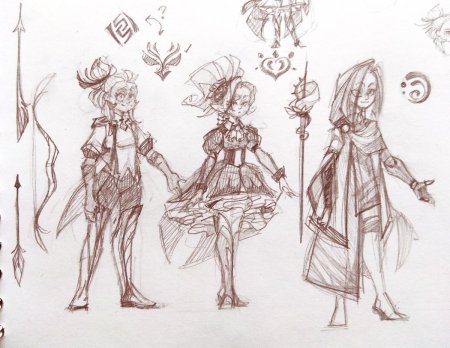 Геншин Импакт Дилюк карандашом