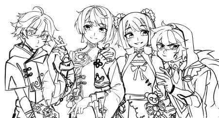 Раскраска Геншин Импакт Венти