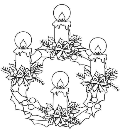 Раскраски новогодние венки