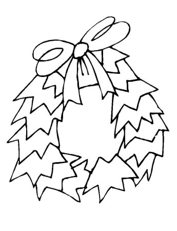 Новогодний венок раскраска для детей