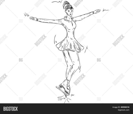 Эскиз фигуристки