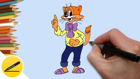 Кот Леопольд рисунок