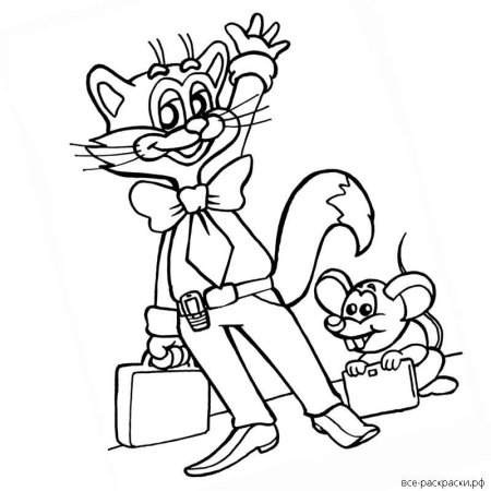 Кот Леопольд черно белый