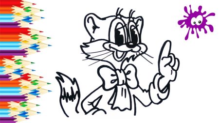 Раскрась ка кот Леопольд