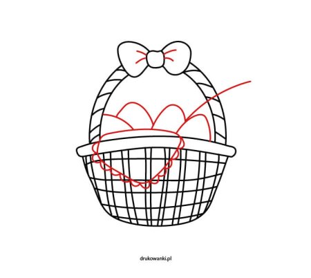 Рисование корзина с фруктами