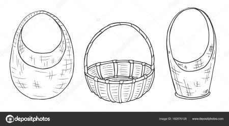 Корзинка плетеная рисунок