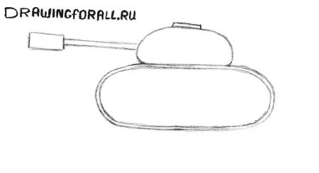 Танк поэтапное рисование для детей