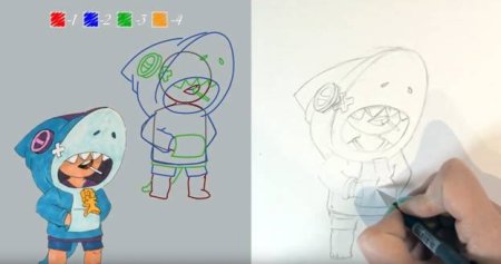 Рисовать Леона карандашом