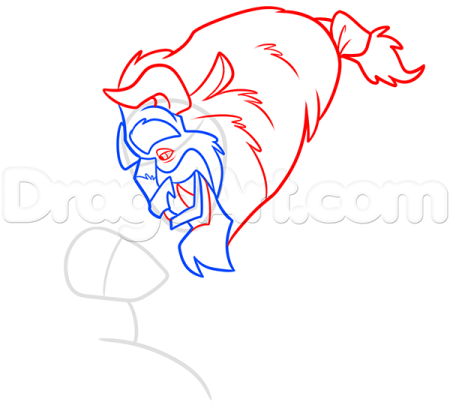 Красавица и чудовище поэтапное рисование