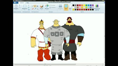 Раскраска три богатыря Илья Муромец
