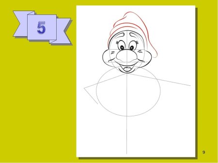 Схема рисования гнома для детей